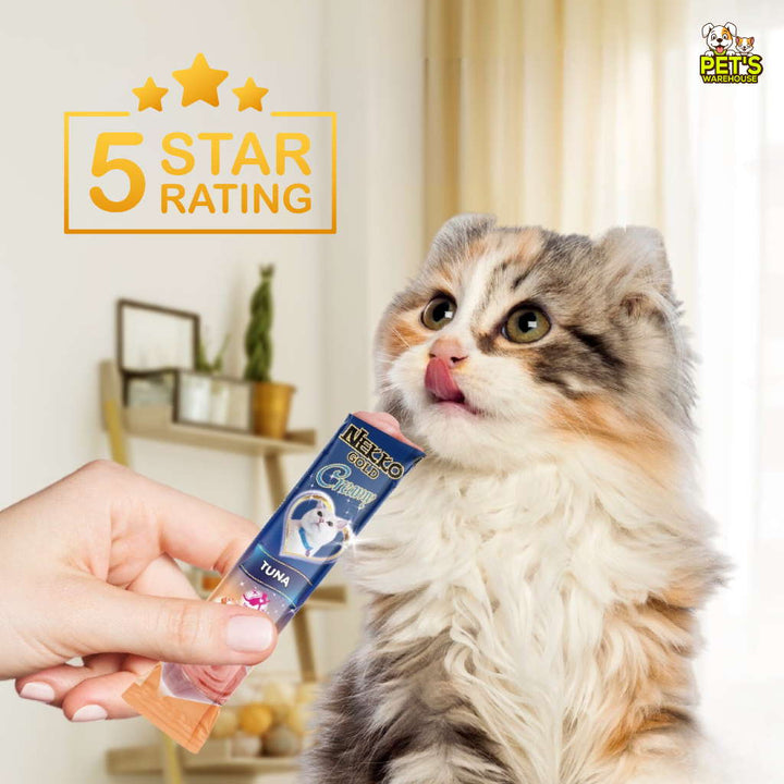 Súp thưởng Nekko Gold cho mèo mọi lứa tuổi, gói gồm 4 tuýp, tuýp 14g | Pet's Warehouse