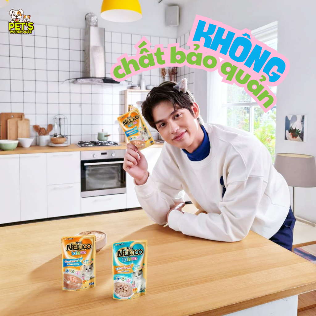 Pate mèo con Nekko, Thái Lan, gói 70g | Pet's Warehouse