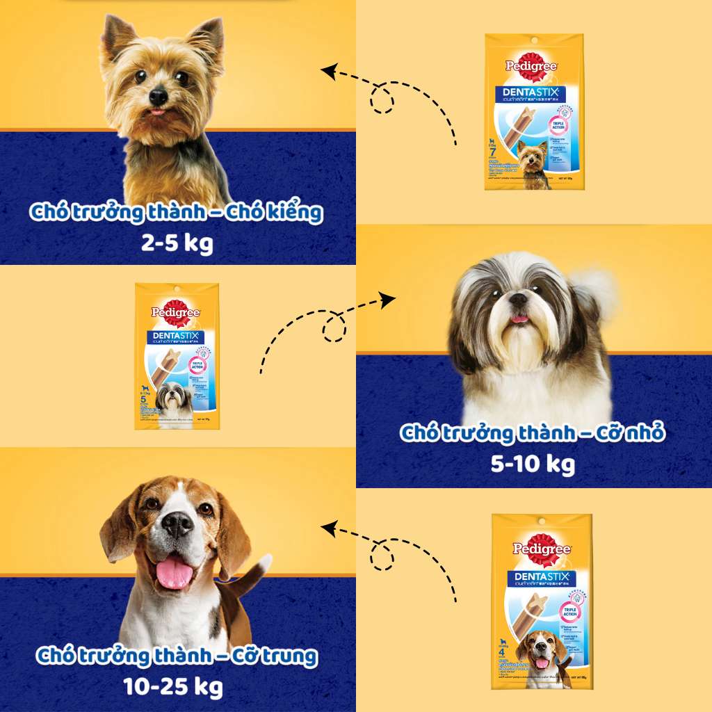 Bánh Xương Pedigree DentaStix Chó Trưởng Thành