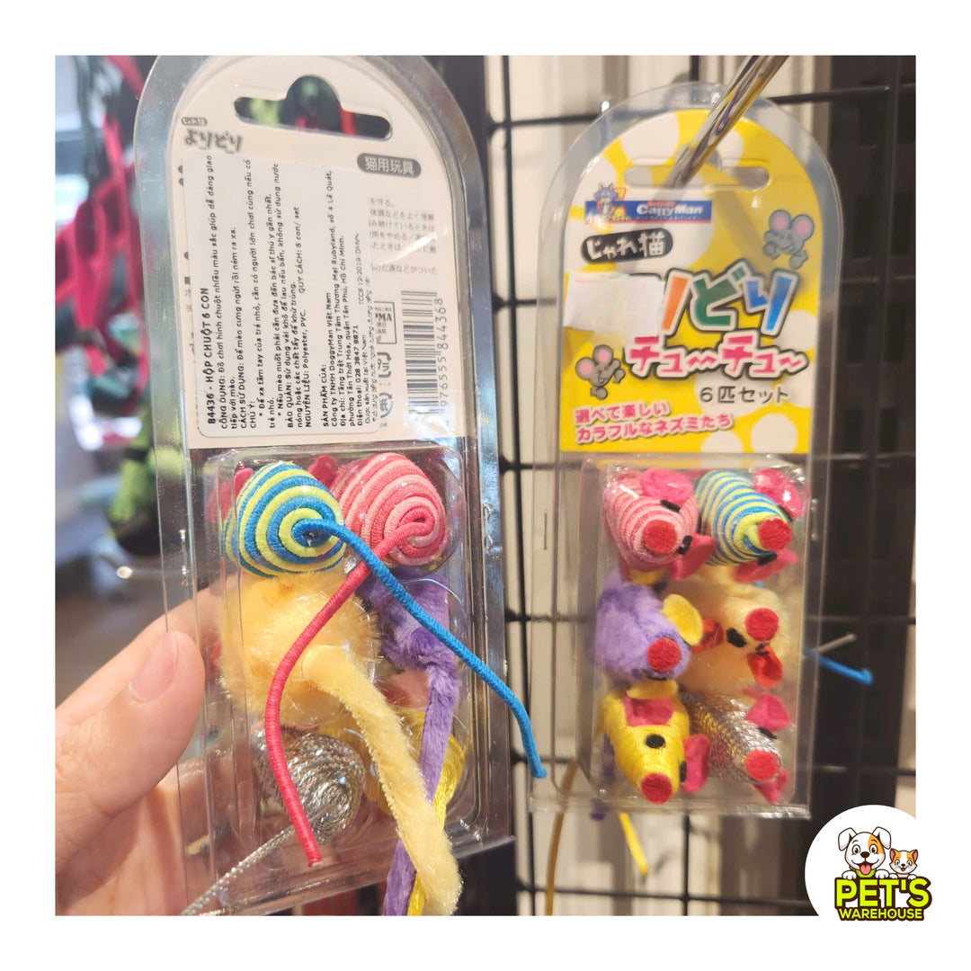 Set Đồ Chơi 6 Bóng, 6 Chuột CattyMan Cho Mèo