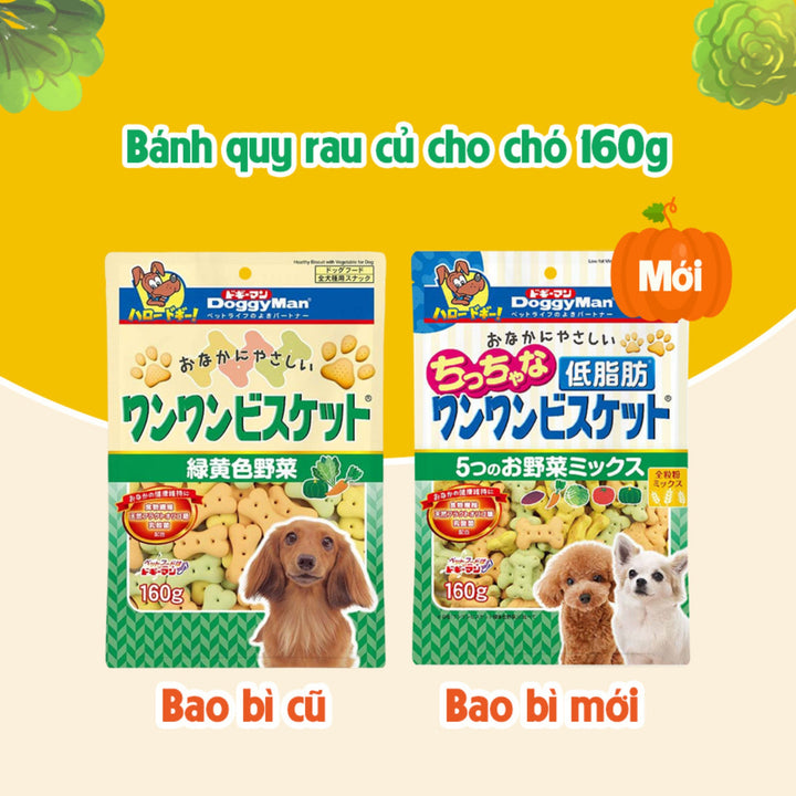 Bánh Quy DoggyMan Cho Chó Vị Rau Củ & Vị Sữa