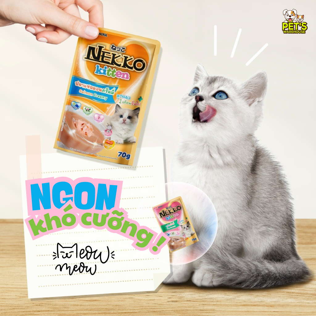 Pate mèo con Nekko, Thái Lan, gói 70g | Pet's Warehouse