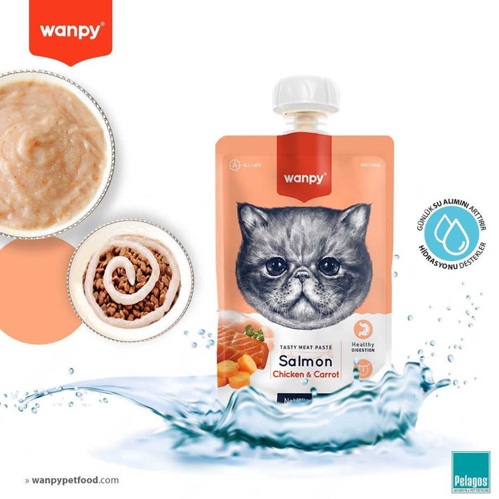 Súp Thưởng Nắp Vặn Wanpy Mèo Mọi Lứa Tuổi 90G