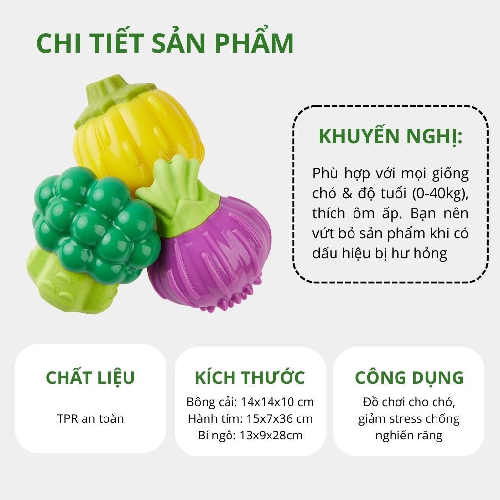 Đồ Chơi Fofos Nhai Gặm Hình Rau Củ Chó