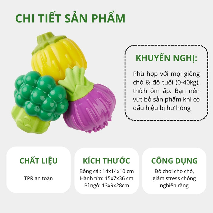 Đồ Chơi Fofos Nhai Gặm Hình Rau Củ Chó