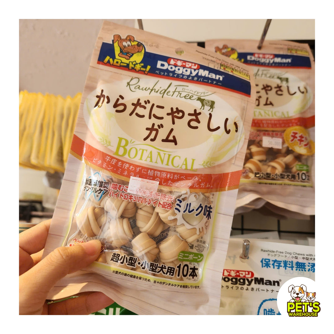 Xương Nơ DoggyMan Hương Gà, Hương Sữa Cho Chó, Gói 10 Cây