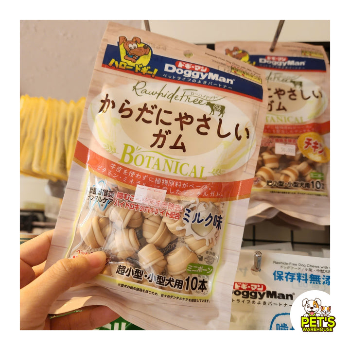 Xương Nơ DoggyMan Hương Gà, Hương Sữa Cho Chó, Gói 10 Cây