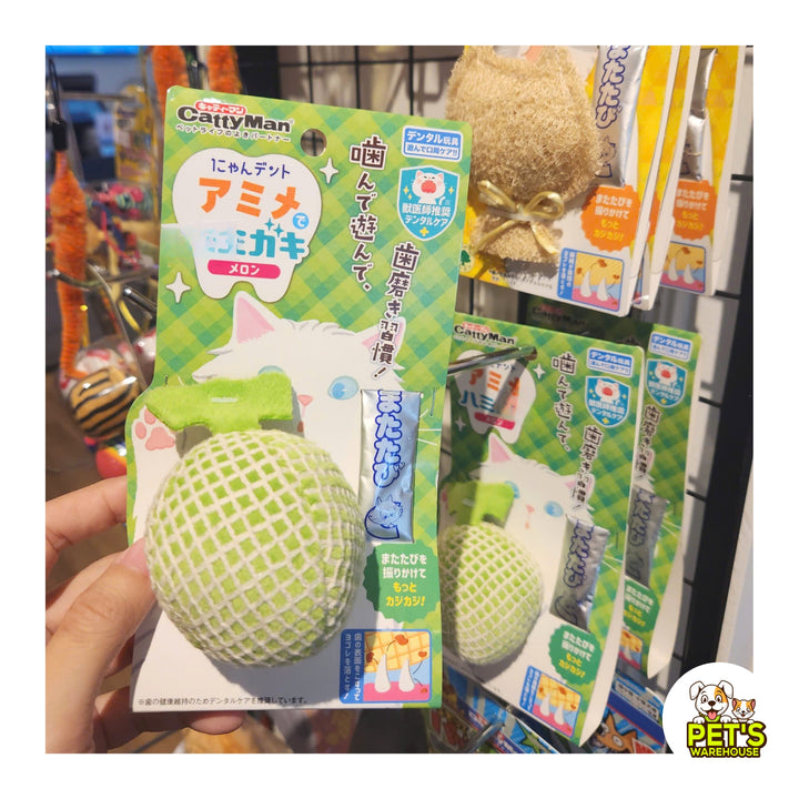 Đồ Chơi Sạch Răng CattyMan Cho Mèo, Hình Dưa Lưới & Tôm Chiên