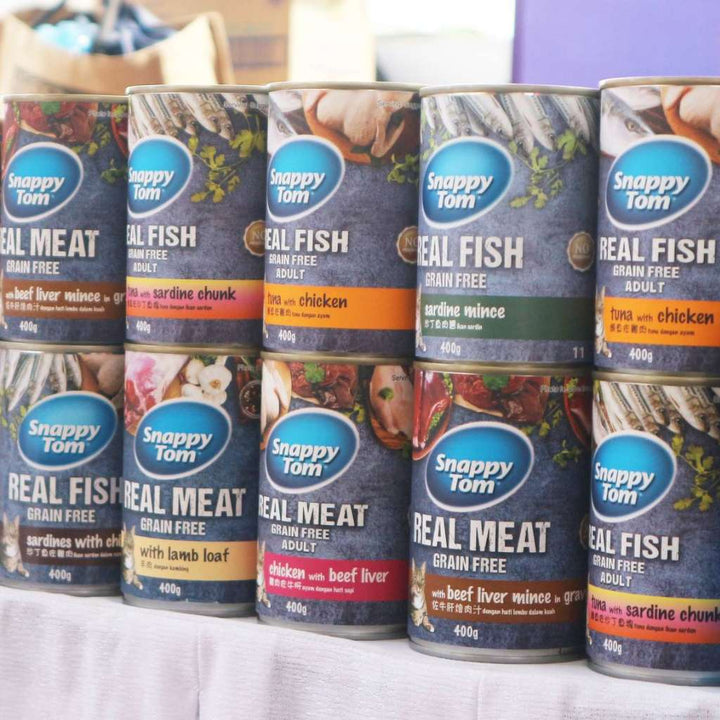 Pate Snappy Tom Real Fish Mèo Lon 400G
