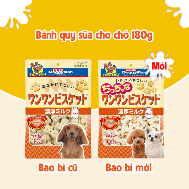 Bánh Quy DoggyMan Cho Chó Vị Rau Củ & Vị Sữa