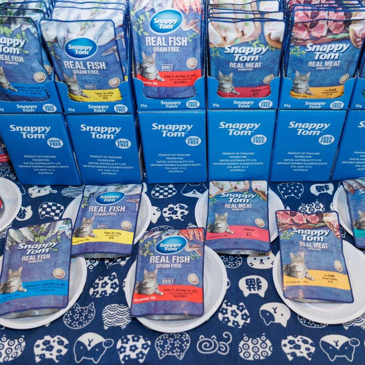 Pate Snappy Tom Real Fish Mèo 85G