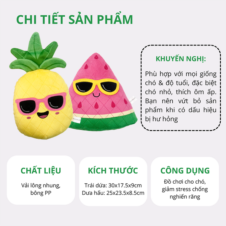 Đồ Chơi Fofos Chó Phiên Bản Trái Cây Mùa Hè