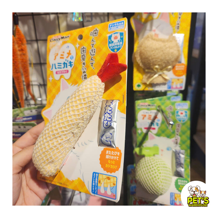 Đồ Chơi Sạch Răng CattyMan Cho Mèo, Hình Dưa Lưới & Tôm Chiên