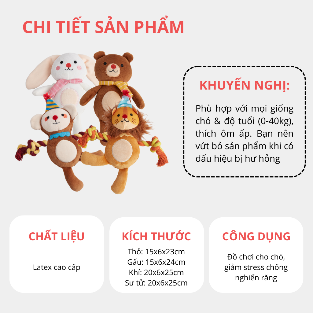 Đồ Chơi Fofos Chó Mèo Gấu Bông