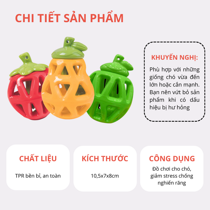 Đồ Chơi Fofos Rớt Thức Ăn Hình Trái Cây Chó