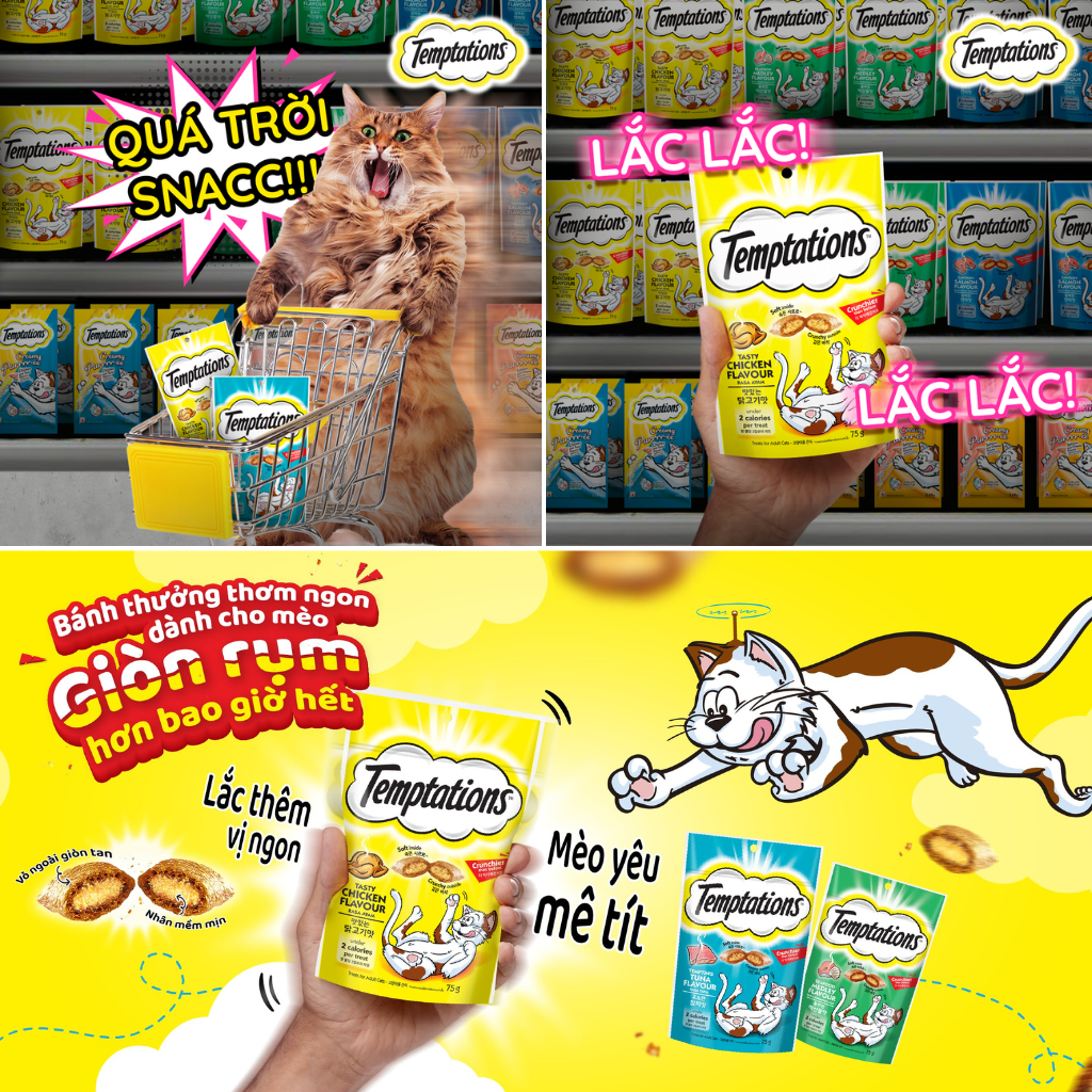 Bánh Thưởng Temptations Mèo 75G