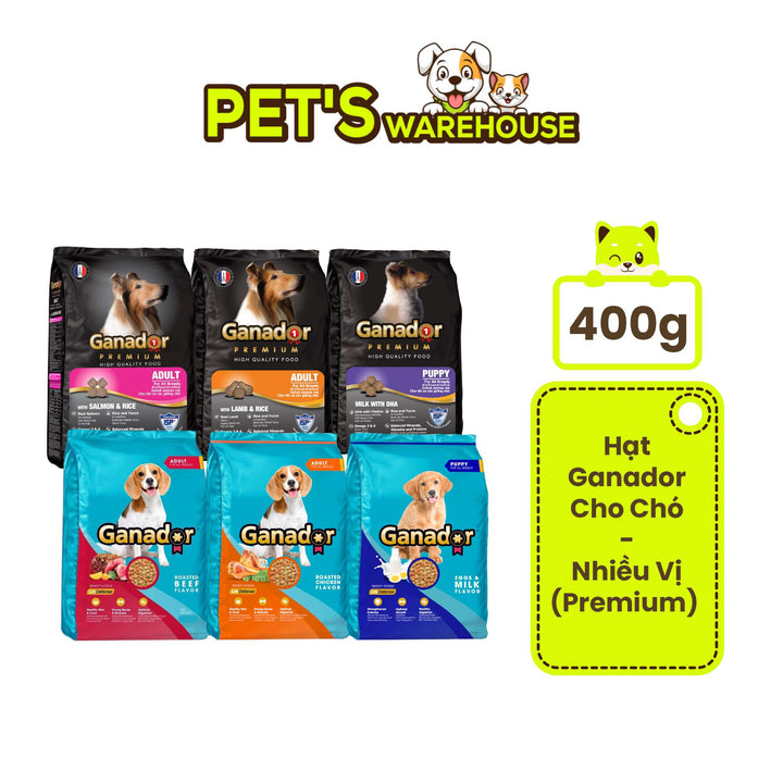 Hạt Ganador cho chó mọi lứa tuổi, nhiều vị, 400g | Pet's Warehouse