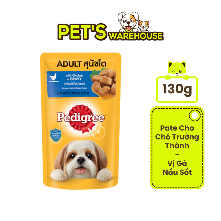 Pate Pedigree Chó Trưởng Thành Vị Gà Nấu Sốt 130G