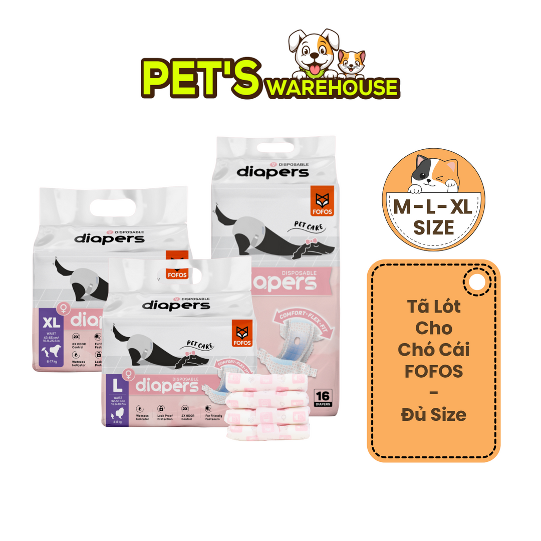 Tã Quần Fofos Chó Cái Mọi Lứa Tuổi