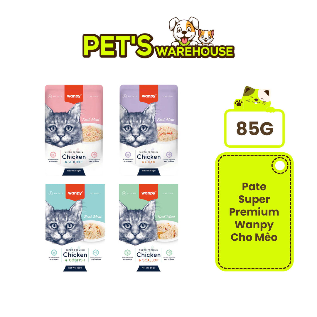 Pate Super Premium Wanpy Cho Mèo Gói 85G