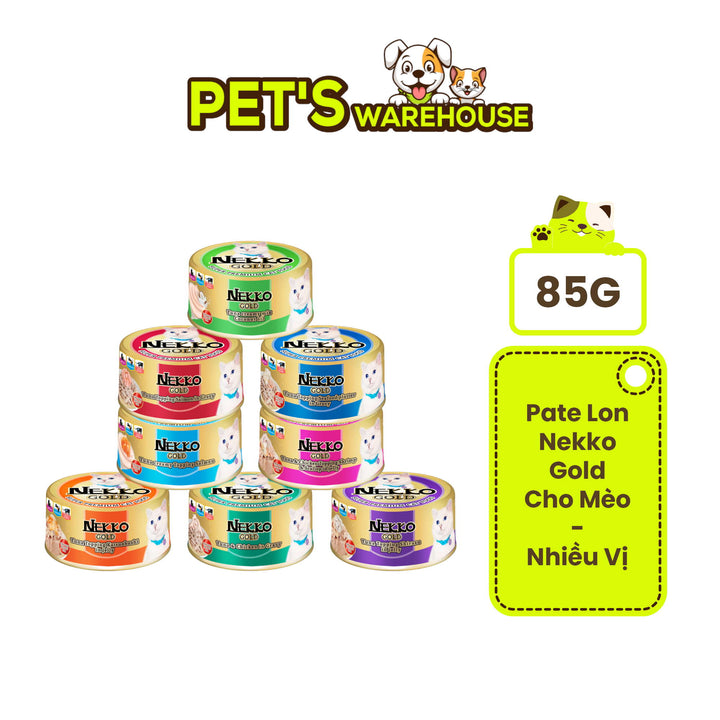 Pate Nekko Gold cho mèo trưởng thành, Thái Lan, lon 85g | Pet's Warehouse