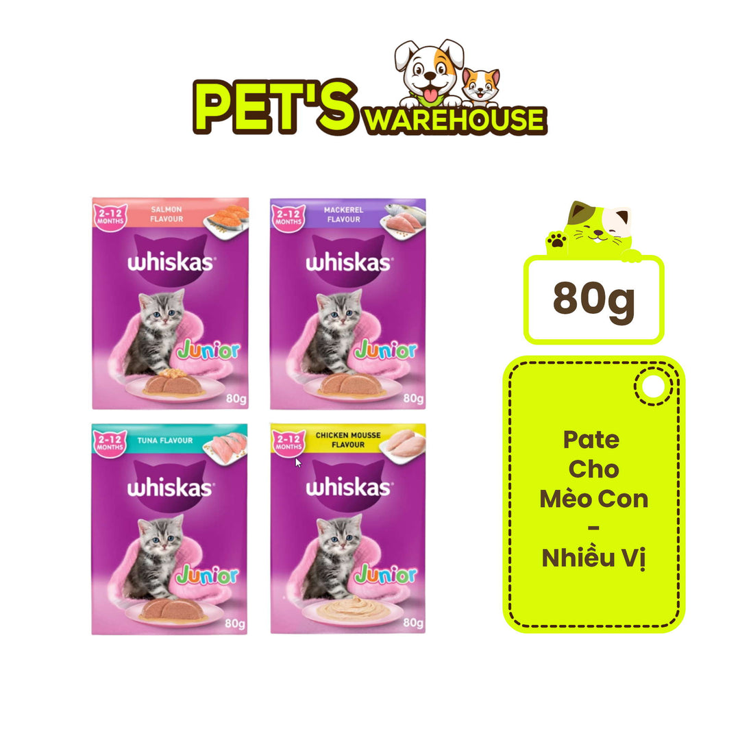 Pate Whiskas Mèo Con Gói 80G Nhiều Vị
