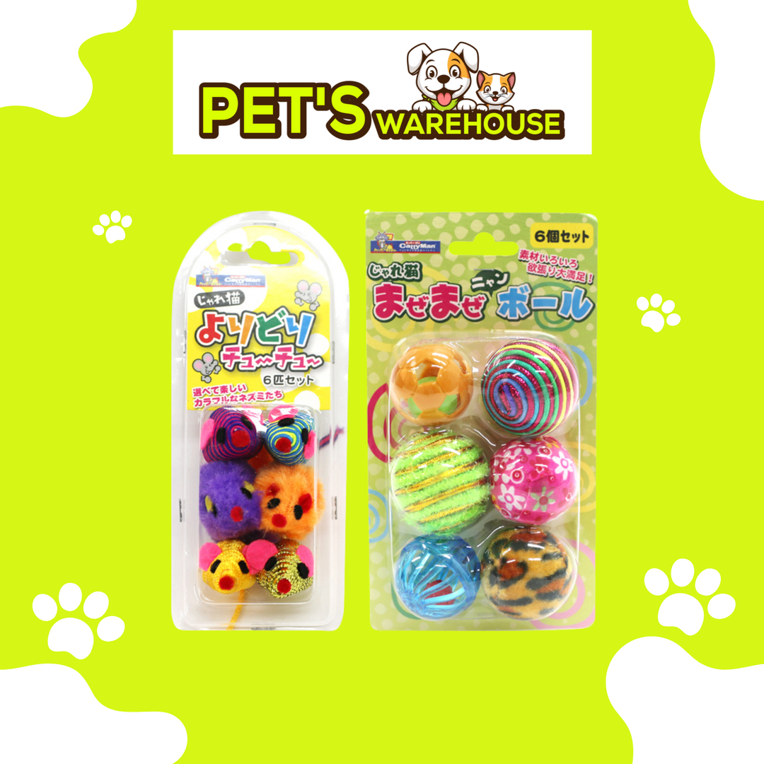 Set Đồ Chơi 6 Bóng, 6 Chuột CattyMan Cho Mèo