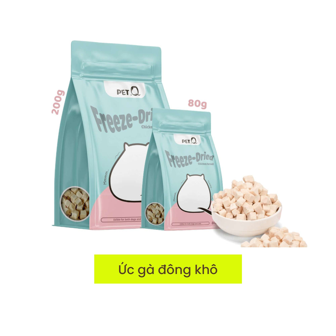 Snack Đông Khô Cho Chó Mèo PetQ, 200g