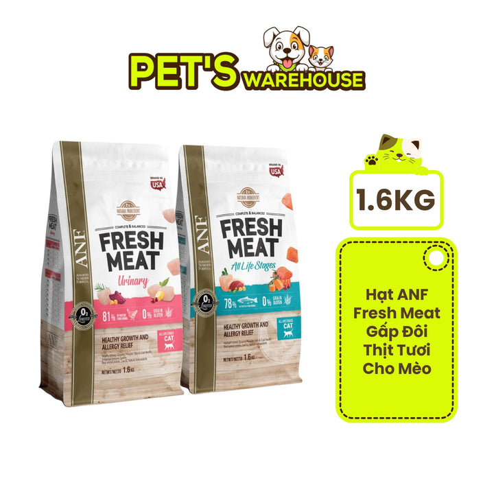 Hạt ANF Fresh Meat Gấp Đôi Thịt Tươi Cho Mèo Mọi Lứa Tuổi, Túi 1.6Kg