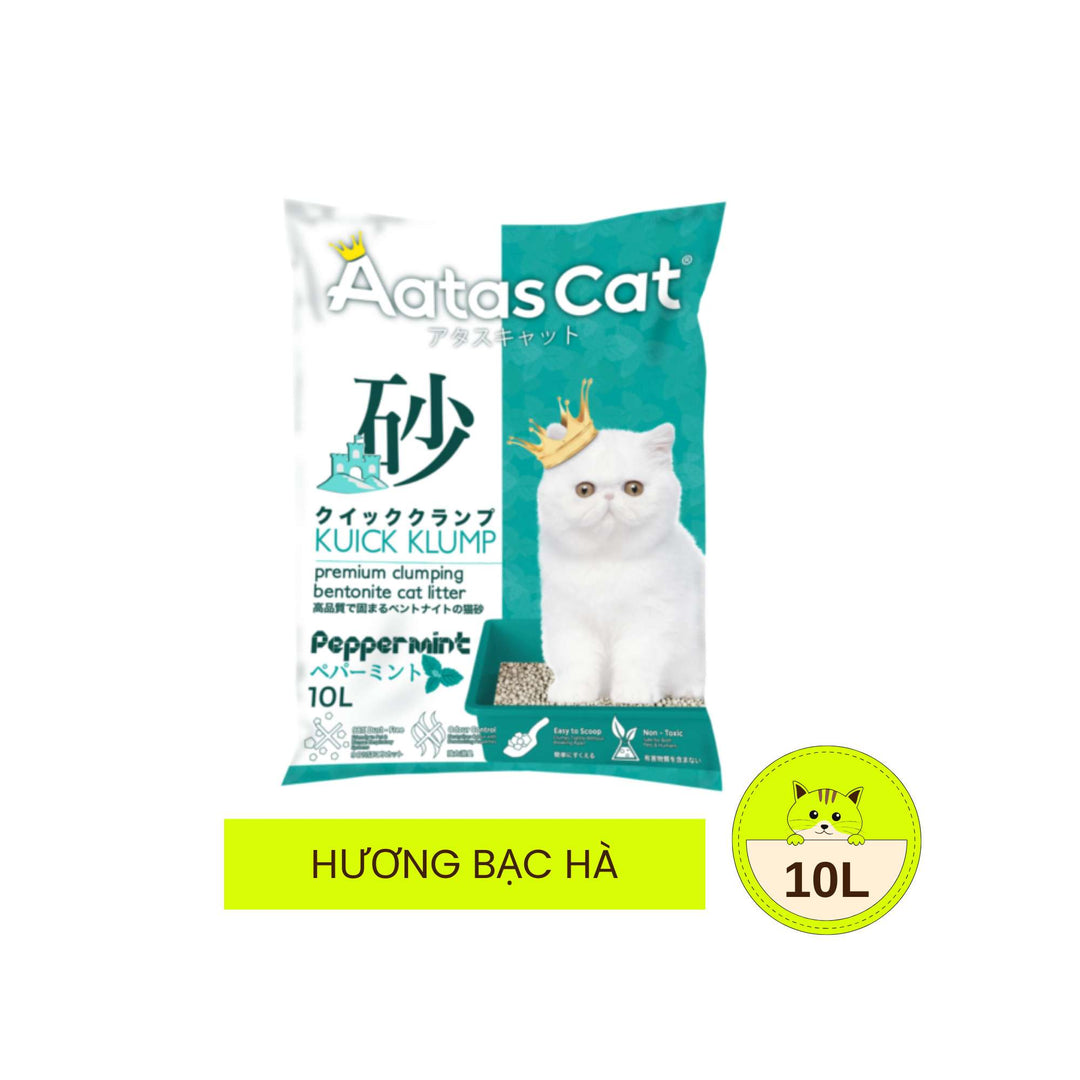 Cát Đất Sét Aatas Vệ Sinh Cho Mèo, 10L