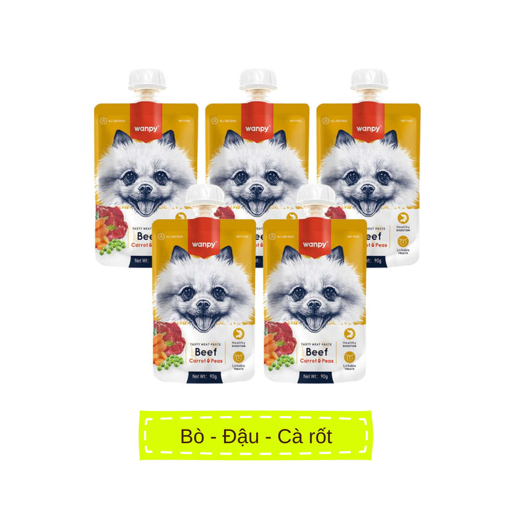 Súp Thưởng Nắp Vặn Wanpy Chó Mọi Lứa Tuổi 90G