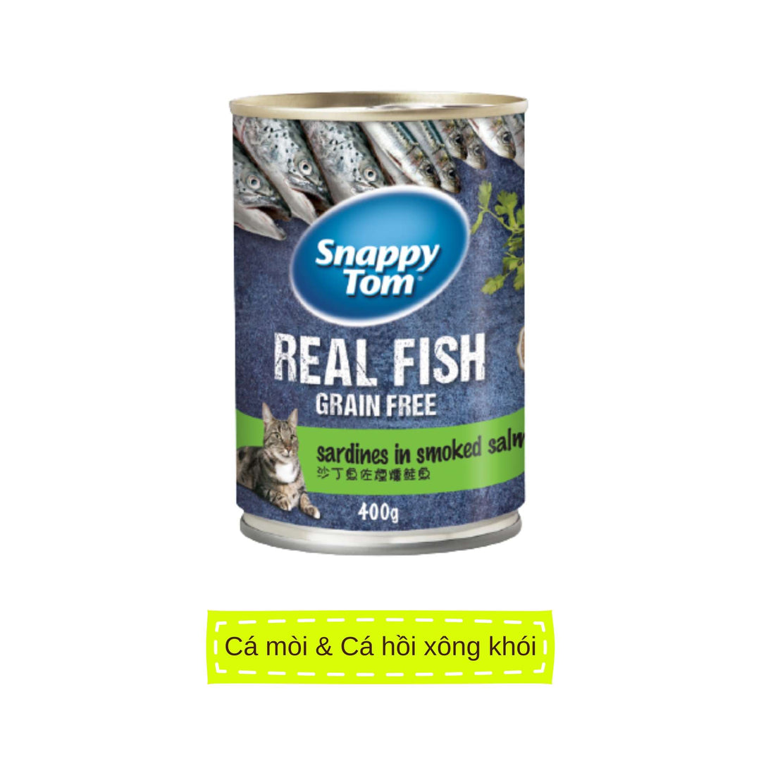 Pate Snappy Tom Real Fish Mèo Lon 400G