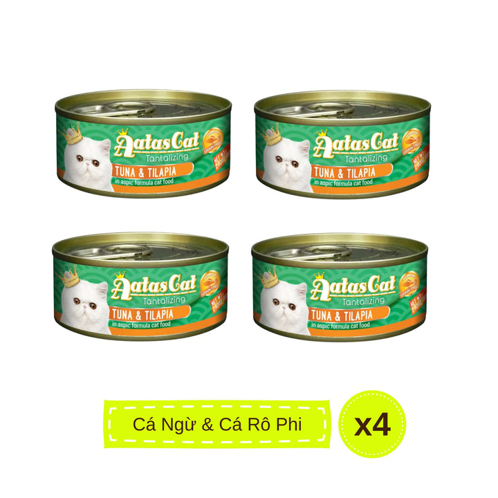 Pate Aatas cho mèo mọi lứa tuổi, lon 80g | Pet's Warehouse