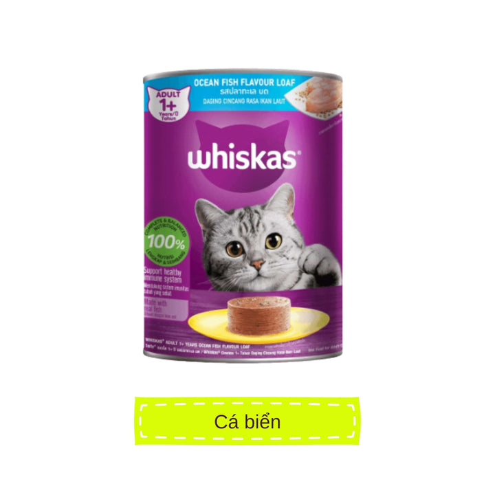 Pate Whiskas Mèo Trưởng Thành Lon 400G