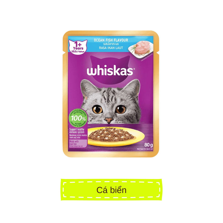 Pate Whiskas Mèo Trưởng Thành Gói 80G