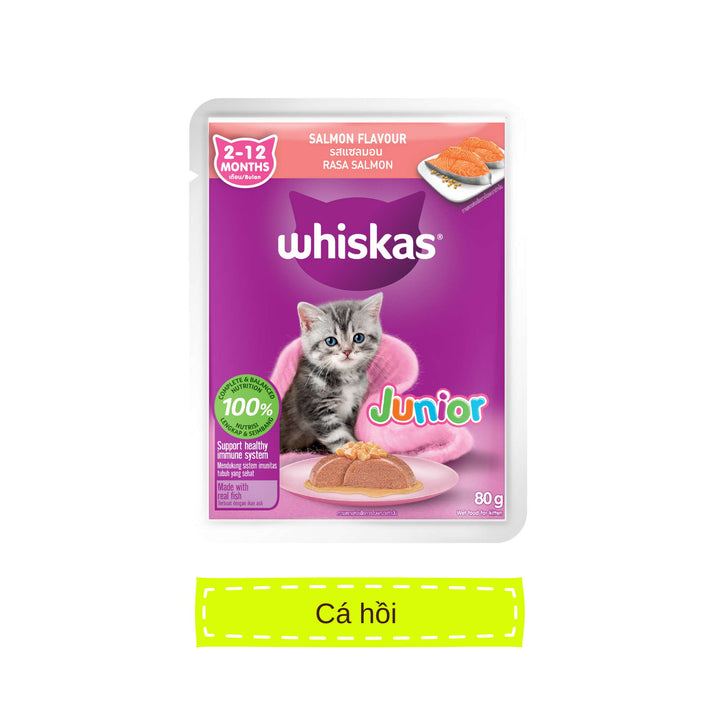Pate Whiskas Mèo Con Gói 80G Nhiều Vị
