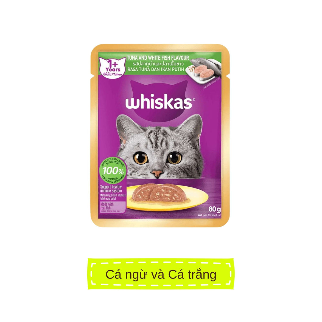 Pate Whiskas Mèo Trưởng Thành Gói 80G