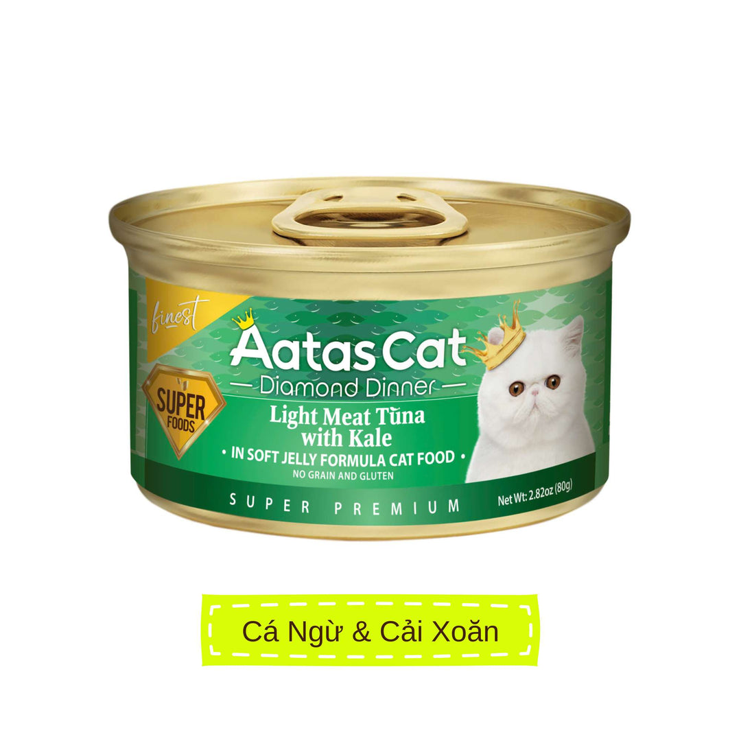 Pate Aatas Diamond cao cấp cho mèo mọi lứa tuổi, lon 80g