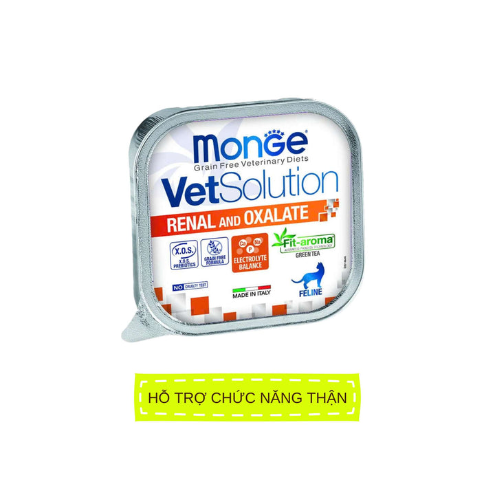 Pate Mèo Monge Vet Solution Hỗ Trợ Chăm Sóc Sức Khỏe, Hộp 100g