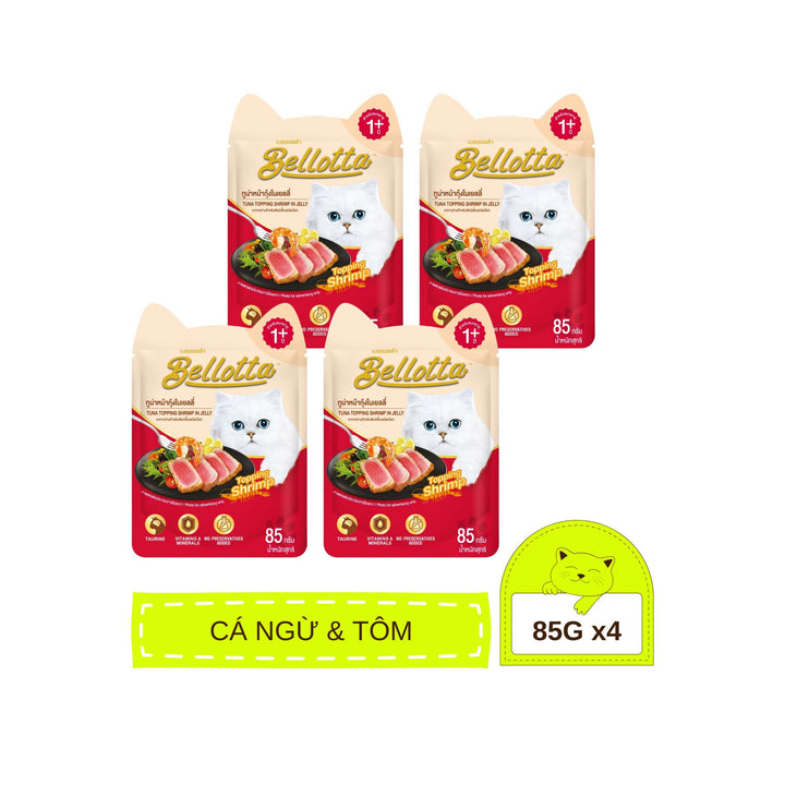 Pate Bellotta Cá Ngừ Mix Đầy Đủ Vị Cho Mèo Trưởng Thành, Gói 85g
