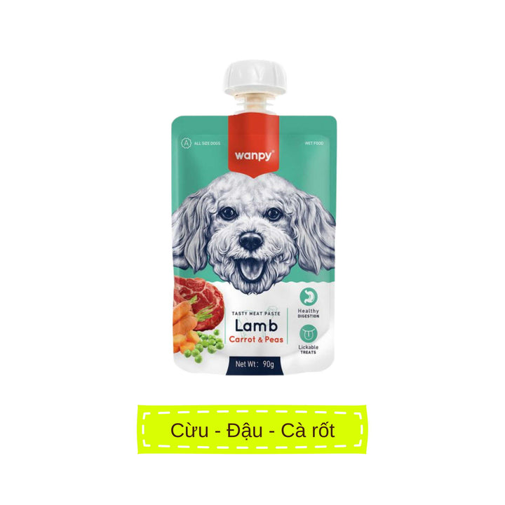 Súp Thưởng Nắp Vặn Wanpy Chó Mọi Lứa Tuổi 90G