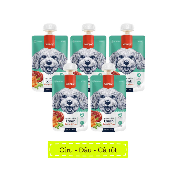 Súp Thưởng Nắp Vặn Wanpy Chó Mọi Lứa Tuổi 90G