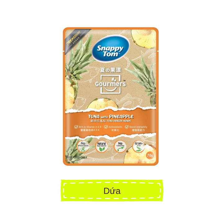 Pate Snappy Tom Trái Cây Mèo Gói 70G