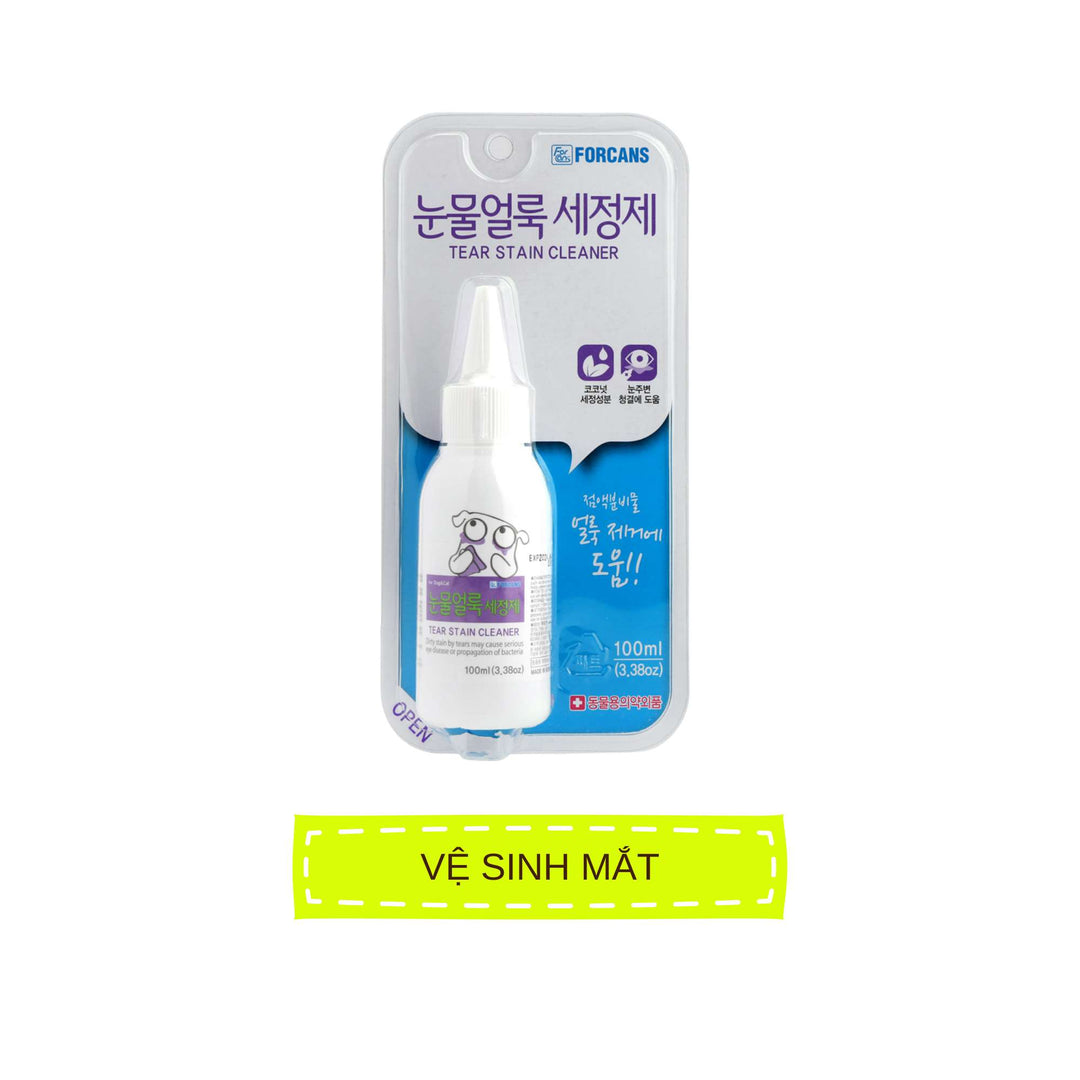 Dung Dịch Vệ Sinh Mắt, Tai Forcans Cho Chó Mèo, 100ML