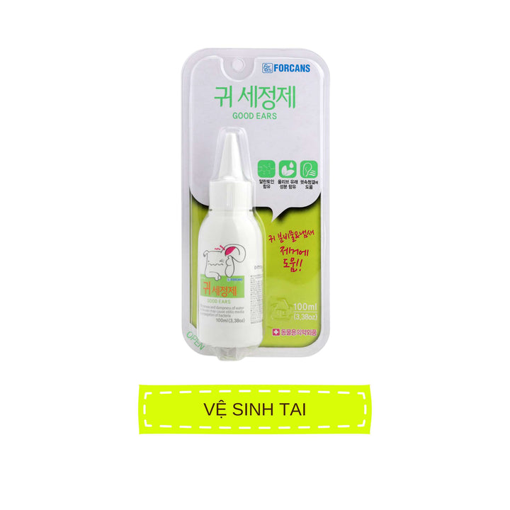 Dung Dịch Vệ Sinh Mắt, Tai Forcans Cho Chó Mèo, 100ML