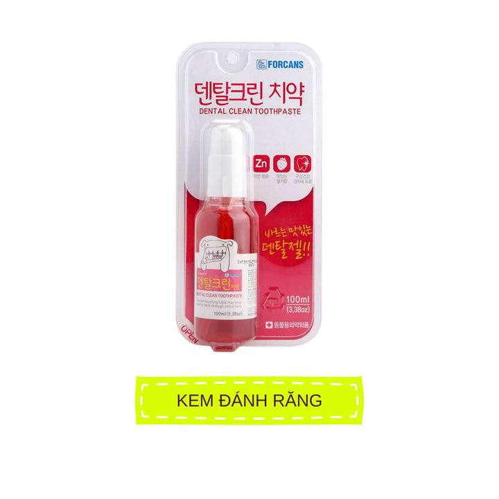 Kem Đánh Răng, Nước Xịt Thơm Miệng Forcans Cho Chó Mèo, 100ML