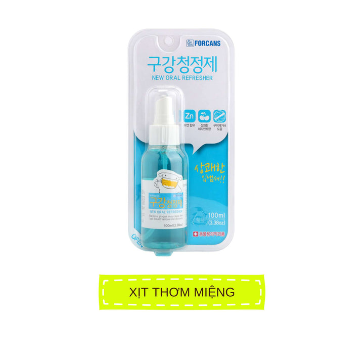 Kem Đánh Răng, Nước Xịt Thơm Miệng Forcans Cho Chó Mèo, 100ML