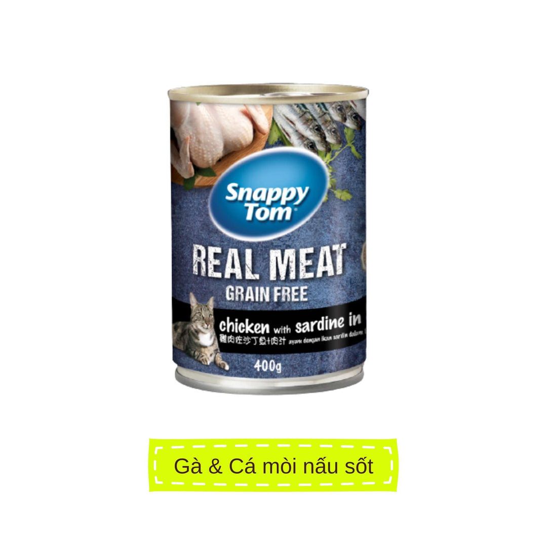 Pate Snappy Tom Real Fish Mèo Lon 400G