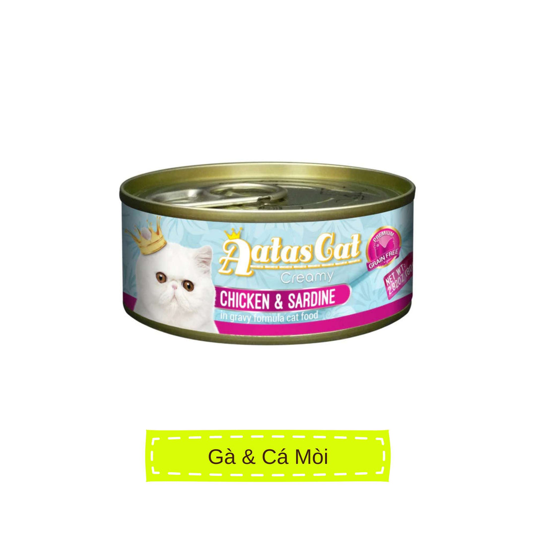 Pate Aatas cho mèo mọi lứa tuổi, lon 80g | Pet's Warehouse