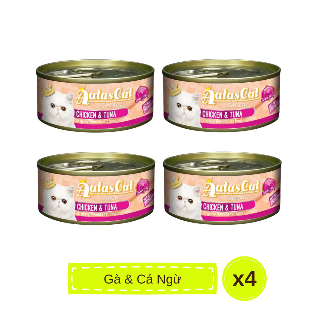 Pate Aatas cho mèo mọi lứa tuổi, lon 80g | Pet's Warehouse